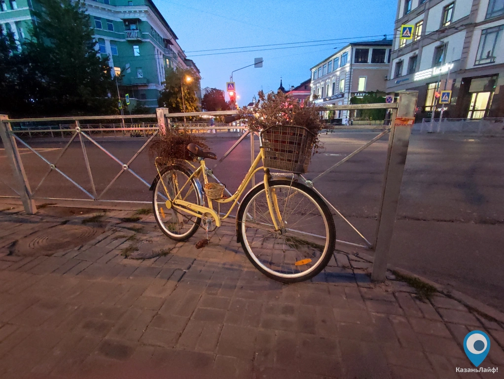 Велосипед возле цветочного магазина на Чернышевского