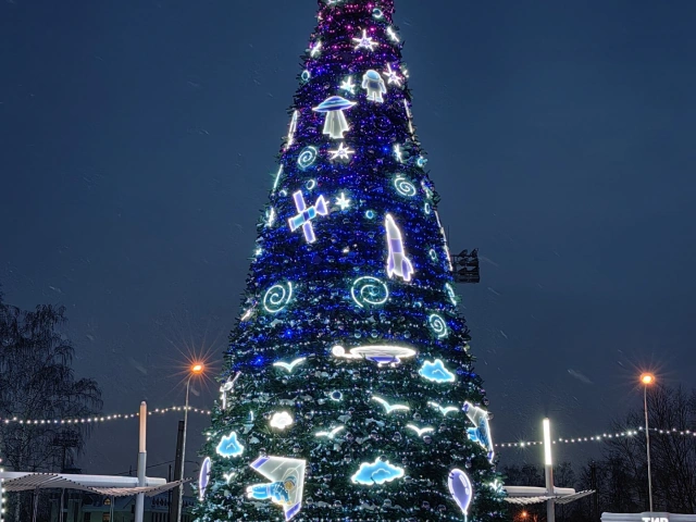 Новогодняя елка в парке Крылья Советов