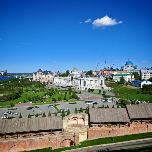 Вид со смотровой Казанского Кремля 0