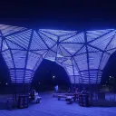 Светящаяся инсталляция в Горкинско-ометьевском лесу 0