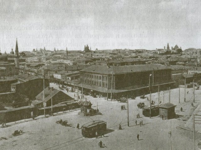 Вид на улицу Евангелистская со Старо-татарской слободы в 1953 году