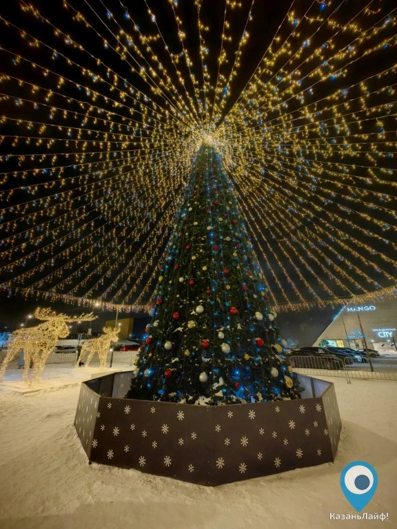 Новогодняя елка на Вкусном бульваре у ТЦ МЕГА