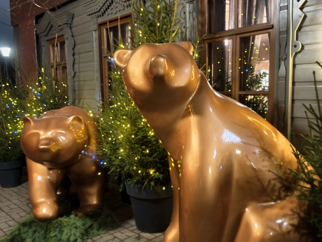 Новогодняя декорация у Вишня Золотая, Ульянова-Ленина, 65