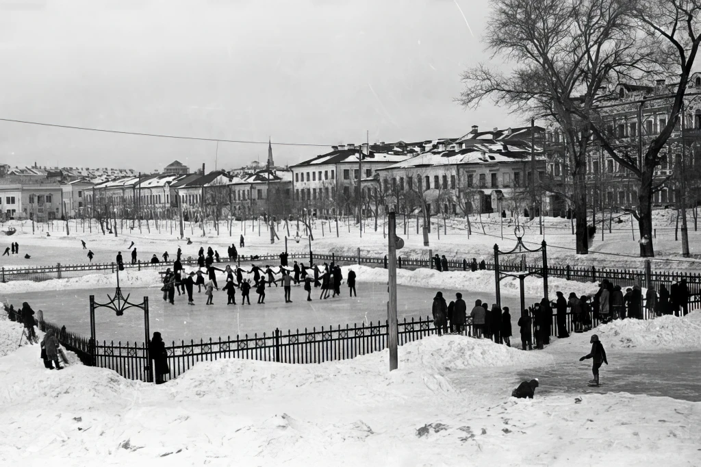 Каток на Черном Озере в 1955 – 1965 году