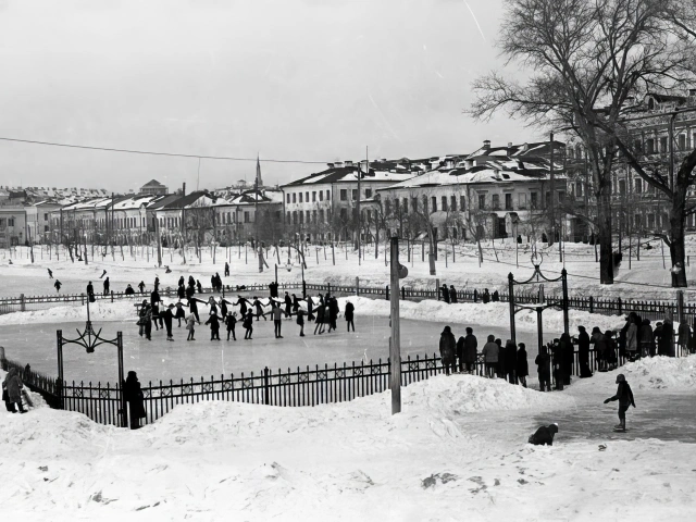 Каток на Черном Озере в 1955 – 1965 году