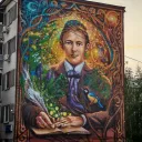Мурал Габдулла Тукай на улице Татарстан, 64 0